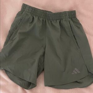adidas boys Olive Athletic Training Shorts